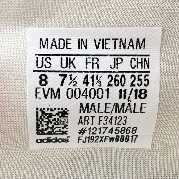 Adidas Nite Jogger Sneaker Men’s Size 8 White / Shock Red F34123 - Picture 10 of 13